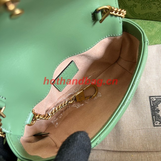 Gucci GG Marmont matelasse super mini bag 476433 Sage green