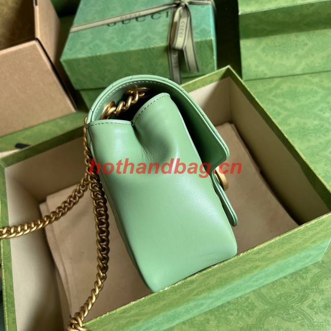 Gucci GG Marmont mini shoulder bag 739682 Sage green