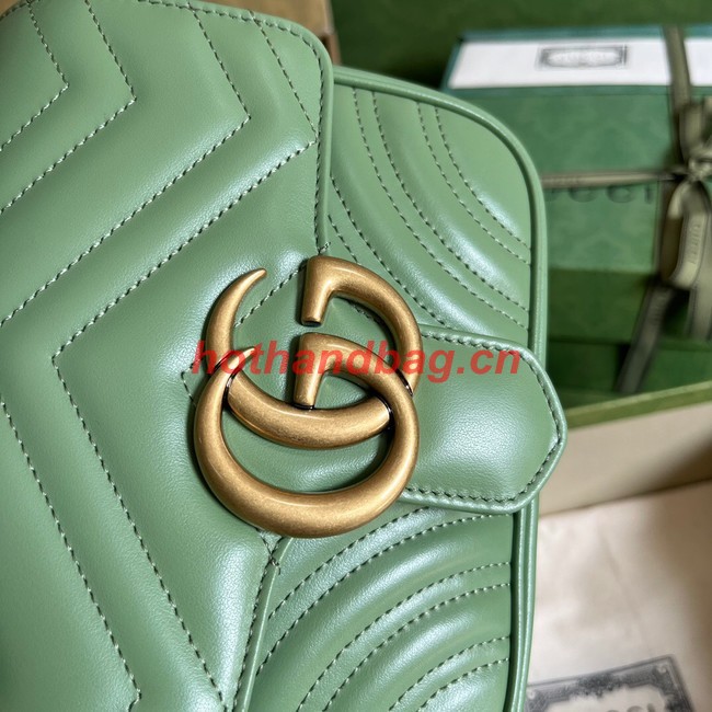 Gucci GG Marmont mini shoulder bag 739682 Sage green