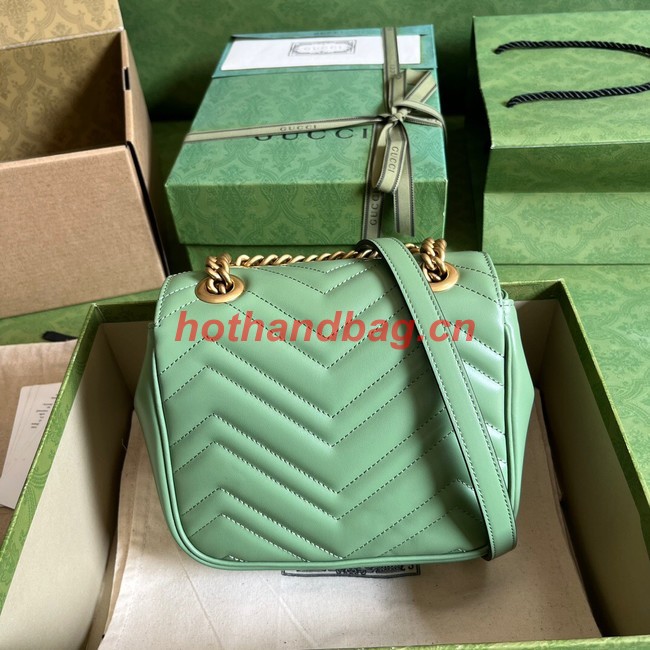 Gucci GG Marmont mini shoulder bag 739682 Sage green