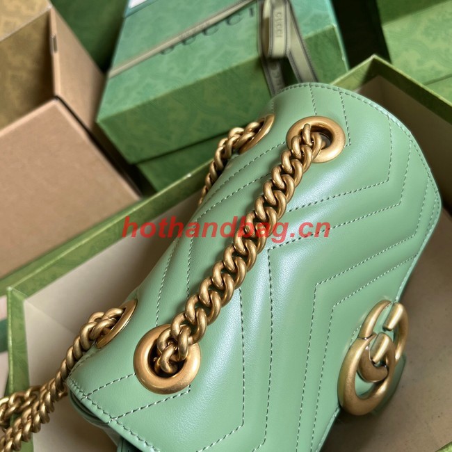 Gucci GG Marmont mini shoulder bag 739682 Sage green