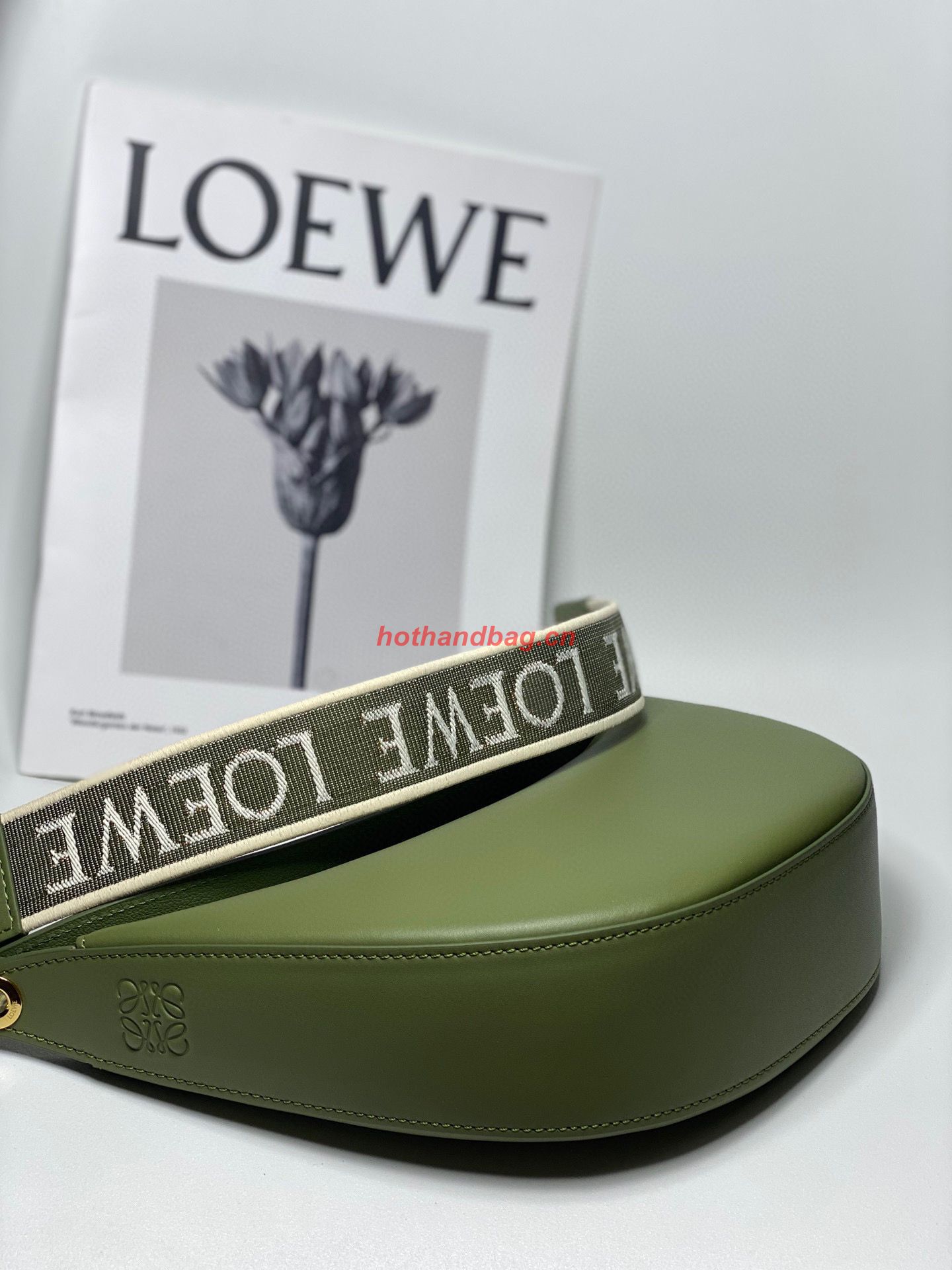 Loewe Original Leather Shoulder Handbag 3073 Green