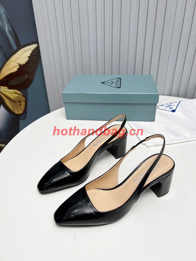 Prada Patent-leather slingback pumps 93174-4