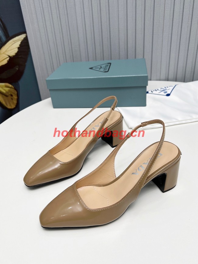 Prada Patent-leather slingback pumps 93174-3