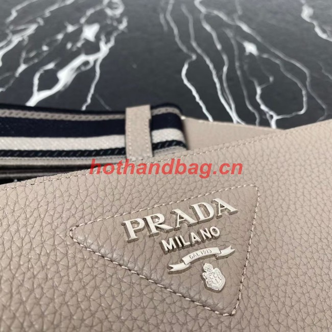 Prada Leather shoulder bag 1BH050 gray