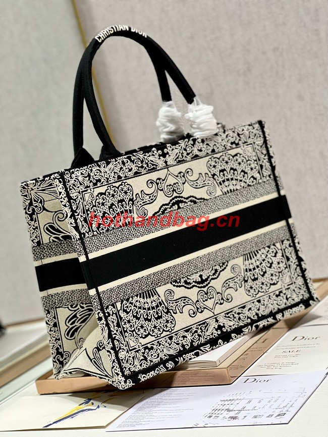 MEDIUM DIOR BOOK TOTE Embroidered M1296ZEC