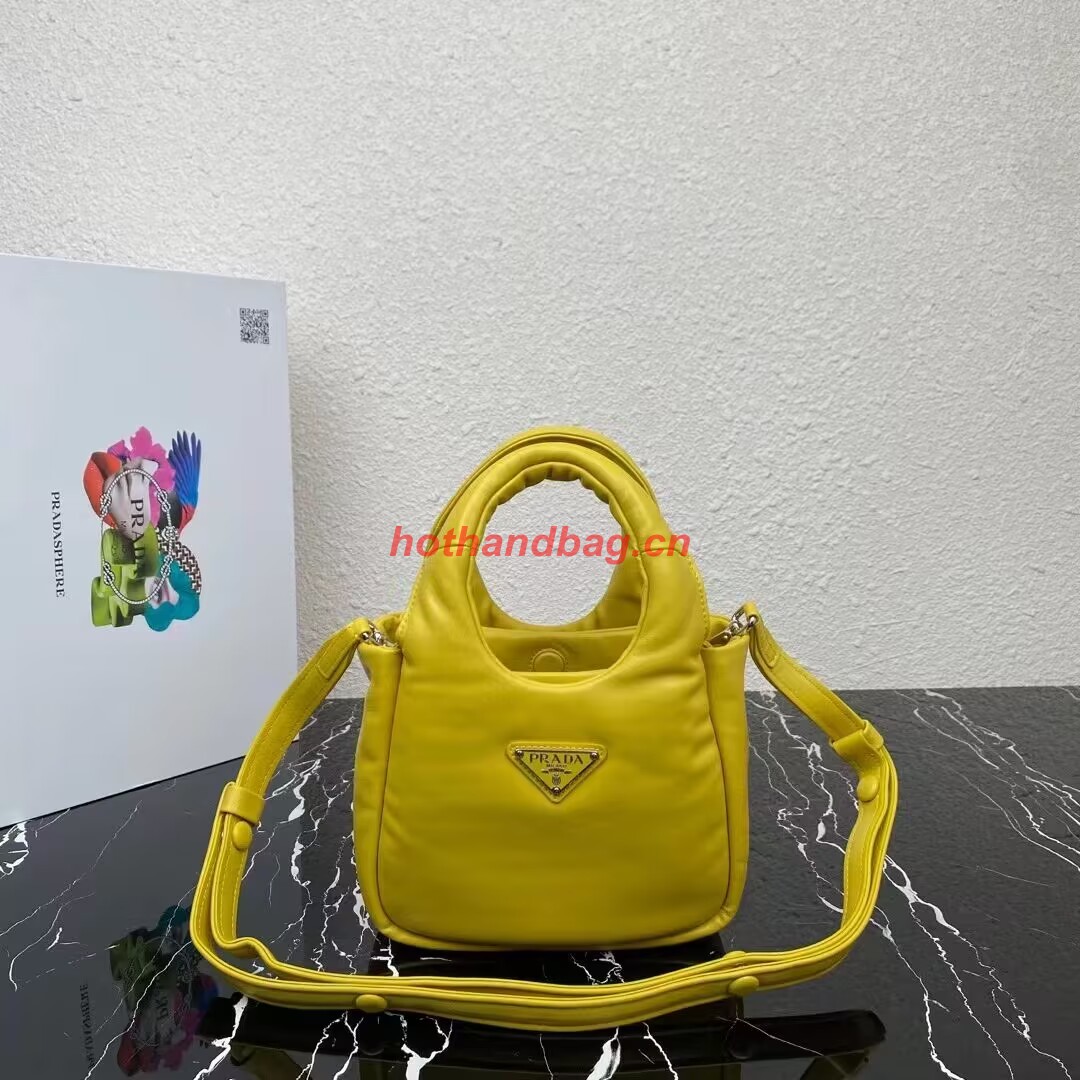 Prada Small padded Soft nappa-leather bag 1BA359 yellow