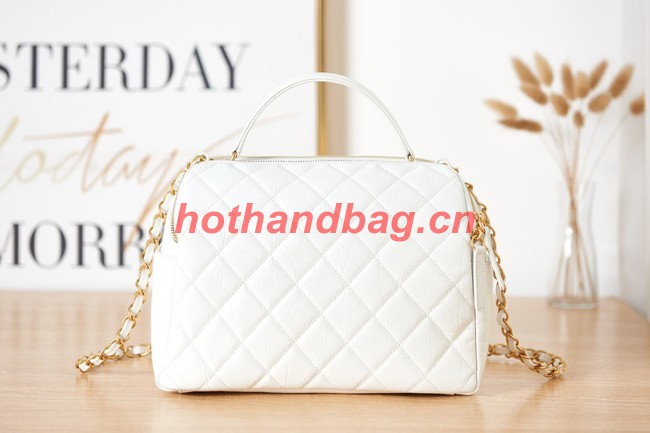 Chanel BOWLING BAG AS3740 white