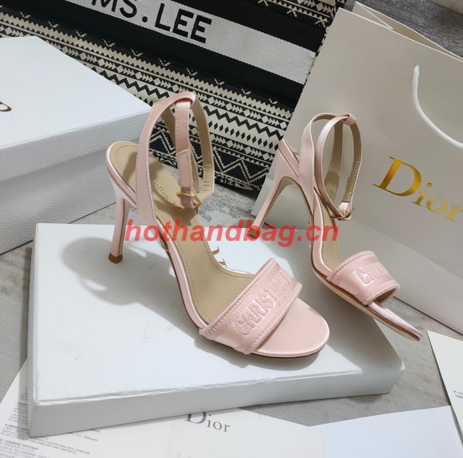 Dior DWAY HEELED SANDAL Embroidered Satin and Cotton 93284-4