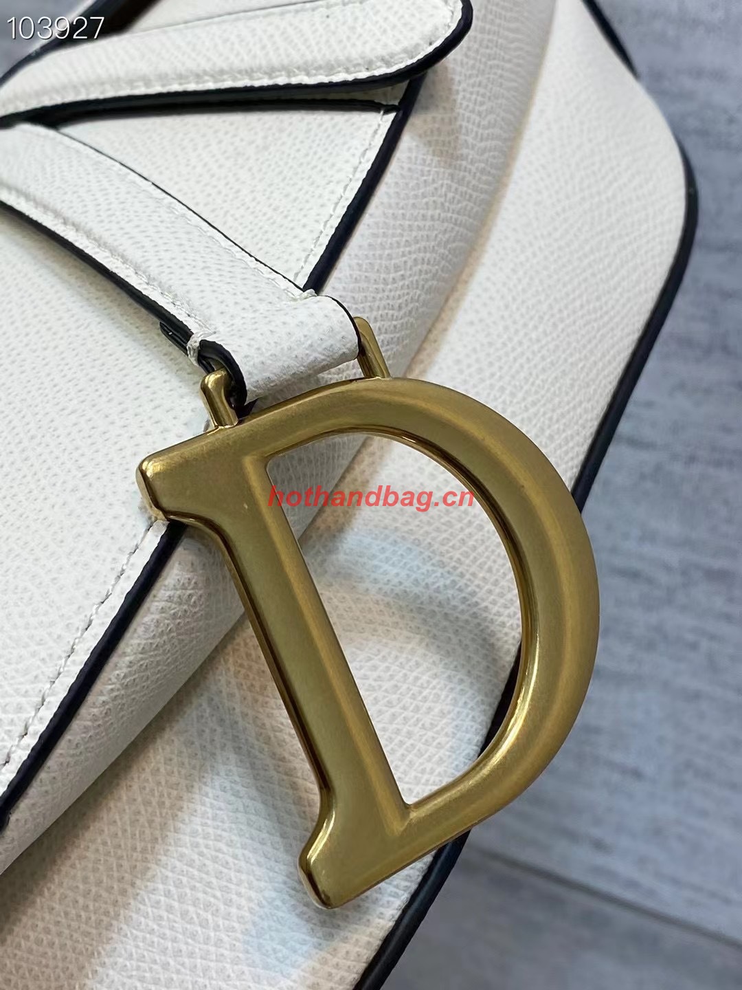 Dior SADDLE BAG WITH STRAP Latte Grained Calfskin M0455CBA 