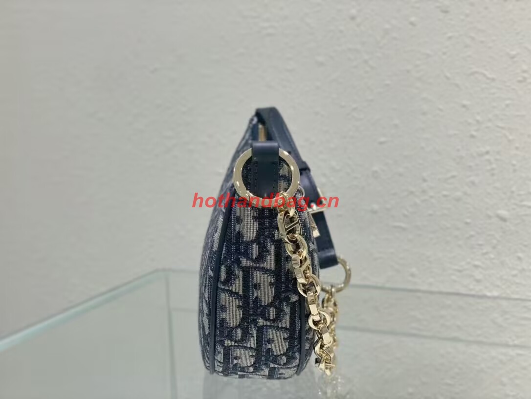 CD LOUNGE BAG Blue Dior Oblique Jacquard M22626T