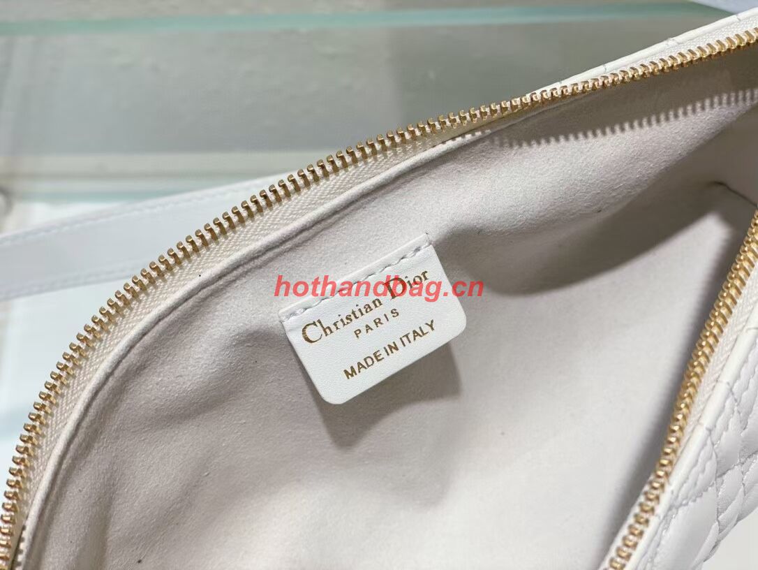 SMALL DIOR CD LOUNGE BAG Latte Supple Macrocannage Lambskin M2252ONG