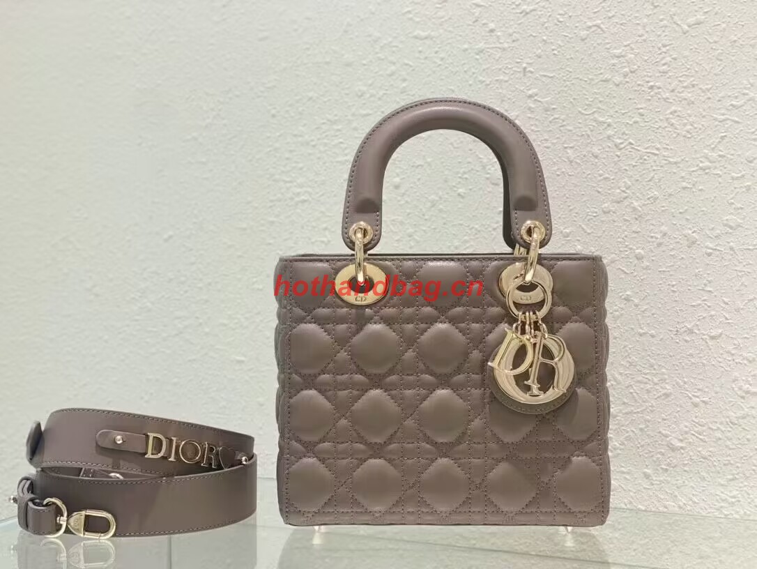 SMALL LADY DIOR MY ABCDIOR BAG Cannage Lambskin M0538ONG Hazelnut