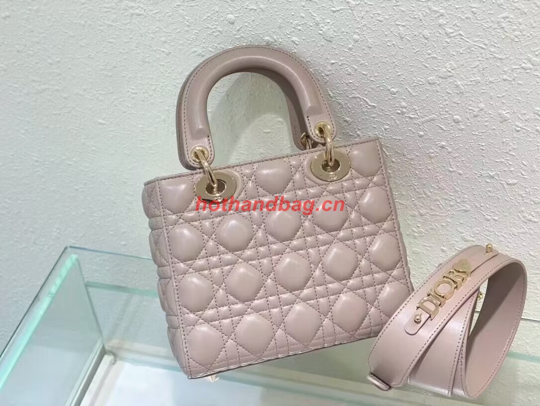 SMALL LADY DIOR MY ABCDIOR BAG Cannage Lambskin M0538ONG Powder Pink