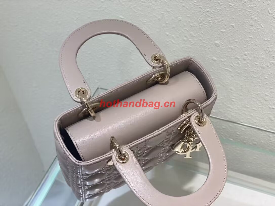 SMALL LADY DIOR MY ABCDIOR BAG Cannage Lambskin M0538ONG Powder Pink