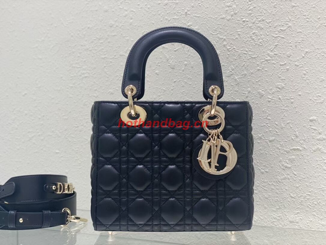 SMALL LADY DIOR MY ABCDIOR BAG Cannage Lambskin M0538ONG black