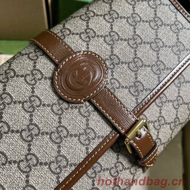 Gucci GG messenger bag with Interlocking G 745679 Brown