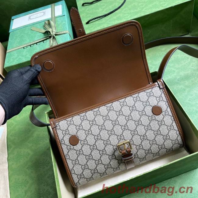 Gucci GG messenger bag with Interlocking G 745679 Brown