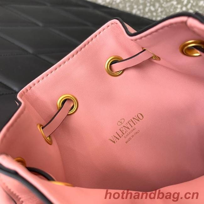 VALENTINO VLOGO SIGNATURE Lambskin Mini Bucket Bag FI16 pink