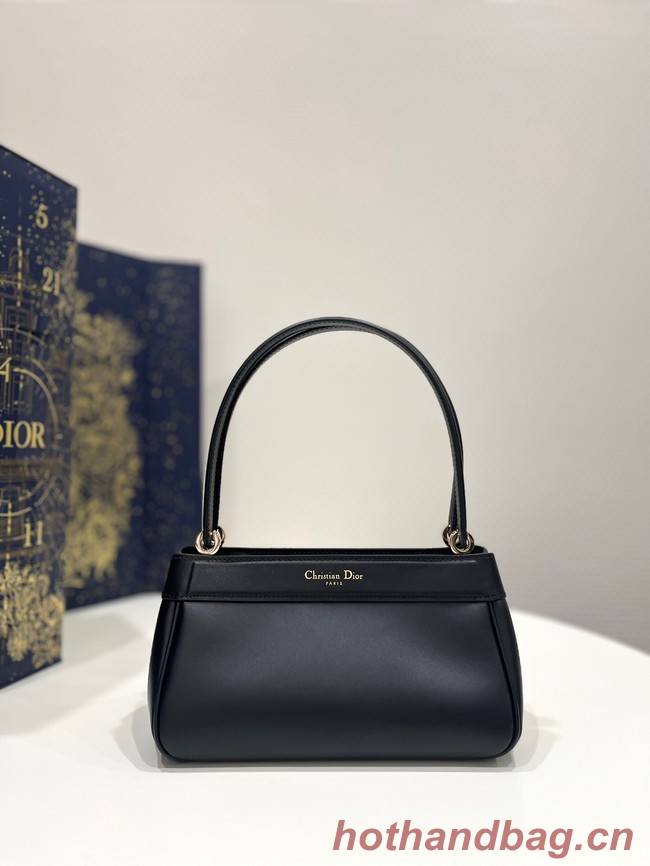 SMALL DIOR KEY BAG Black Box Calfskin M1844O