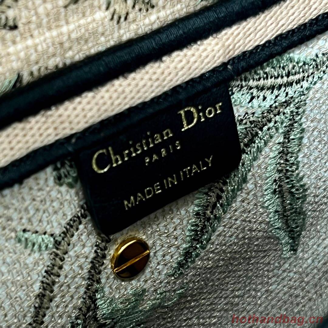 DIOR SADDLE BAG Natural Multicolor Dior Petites Fleurs Embroidery M0446CE