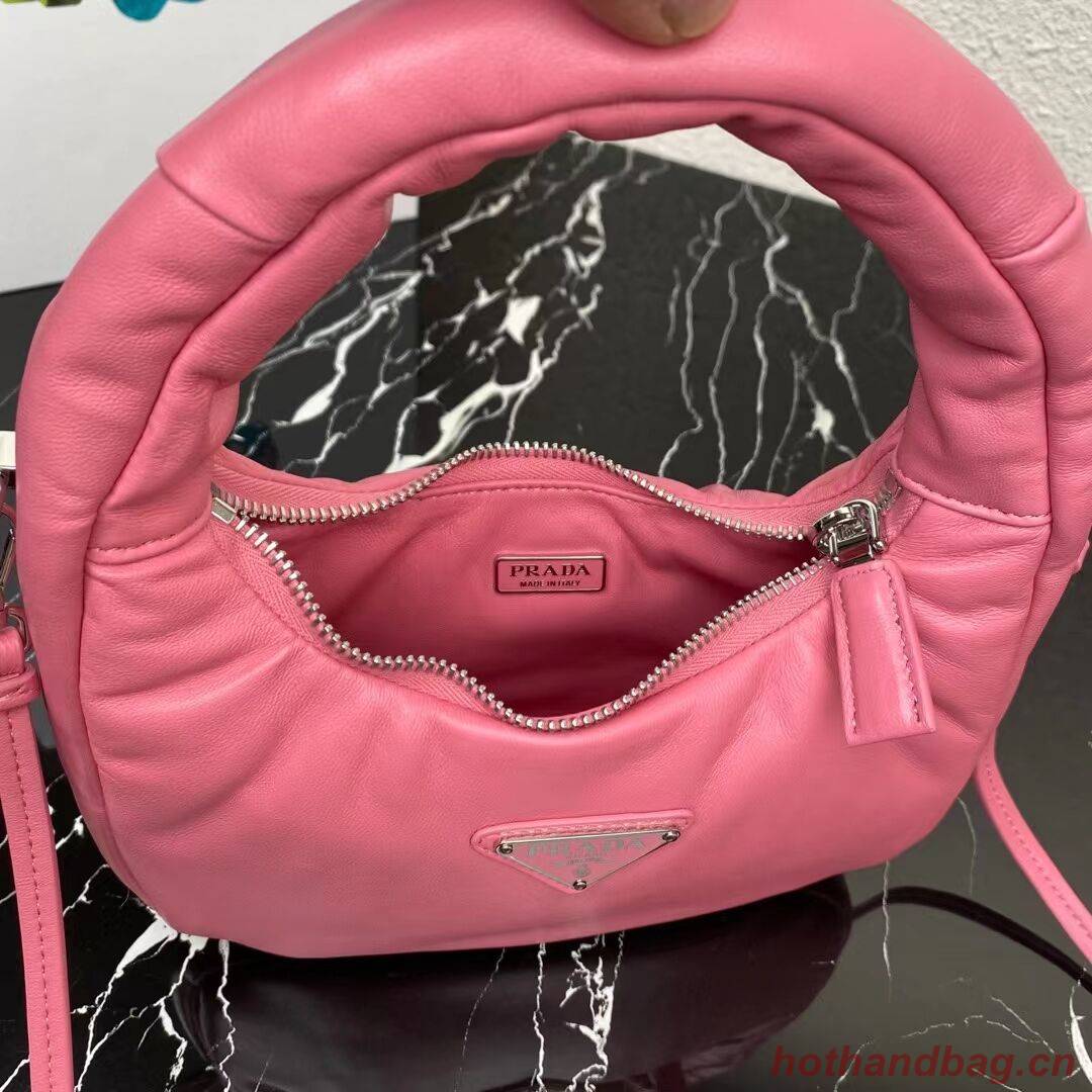 Prada Soft padded nappa leather mini-bag 1BA384 pink