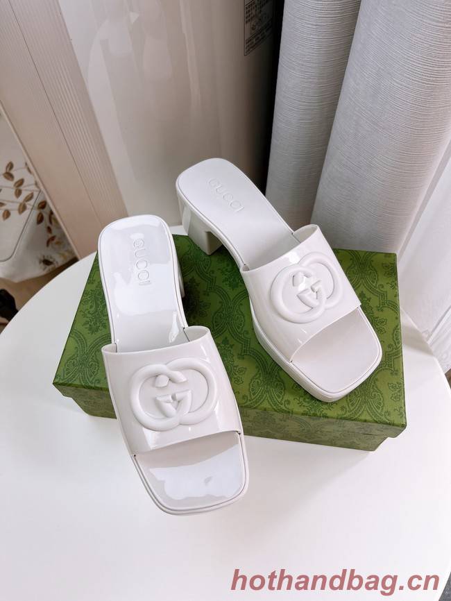 Gucci Womens Double G slide sandal heel height 5.5CM 93351-1