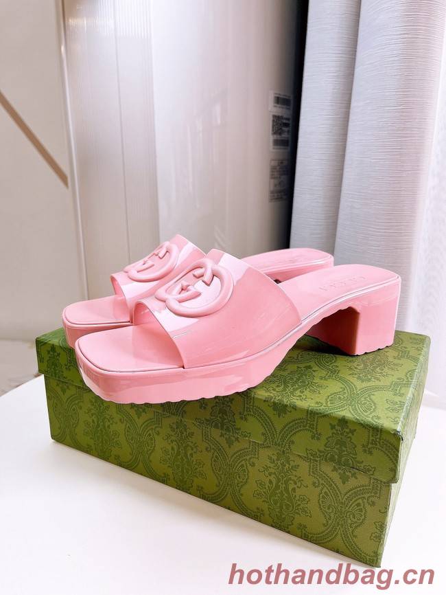 Gucci Womens Double G slide sandal heel height 5.5CM 93351-4