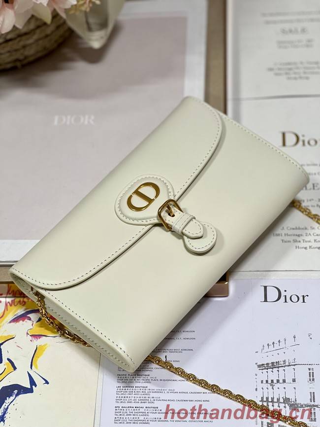 DIOR BOBBY EAST-WEST POUCH WITH CHAIN Smooth Calfskin S5703UBP Latte