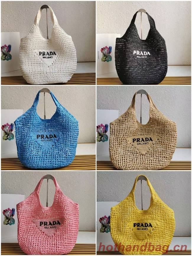 Prada Crochet tote bag 1BG424 white