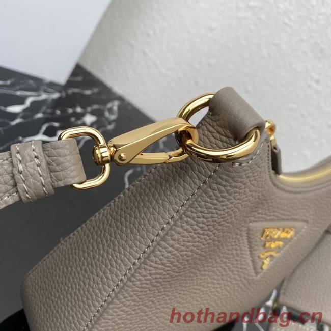 Prada Leather shoulder bag 1BH193 gray