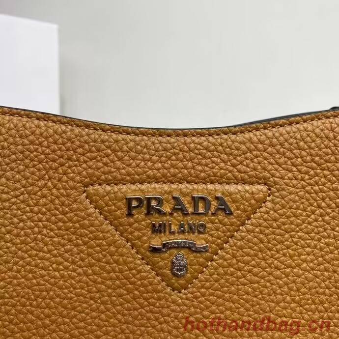 Prada Leather mini shoulder bag 1BH191 Caramel