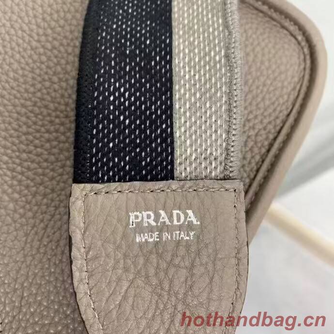 Prada Leather mini shoulder bag 1BH191 dark Grey