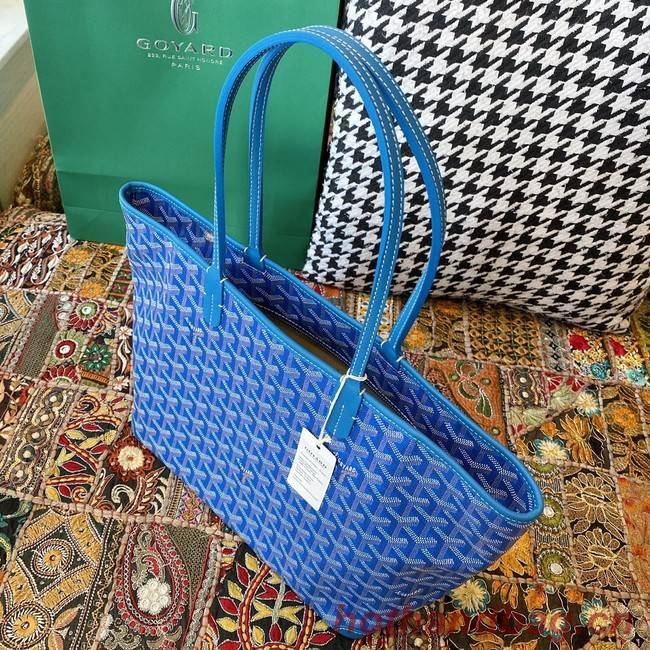 Goyard Calfskin Leather Tote Bag 20217 blue