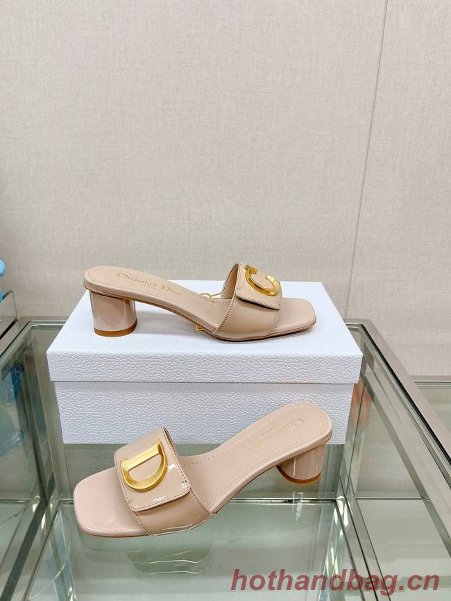 CEST DIOR HEELED SLIDE Patent Calfskin 93449-7