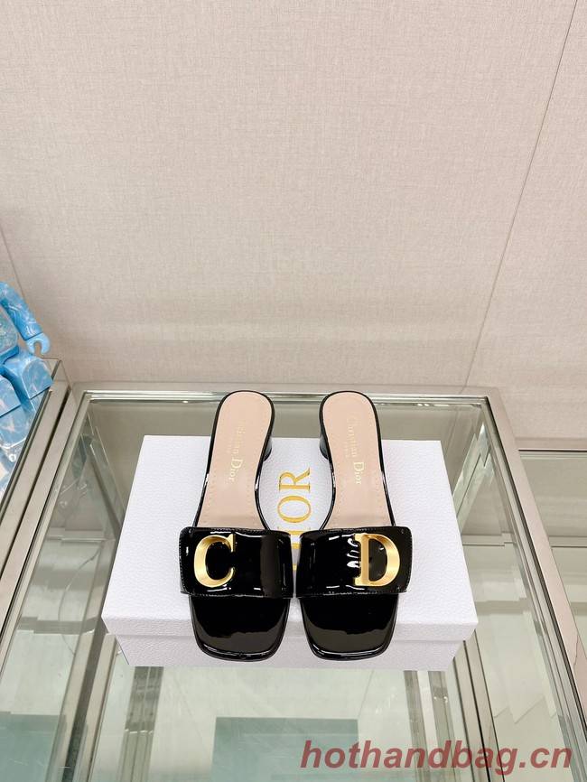 CEST DIOR HEELED SLIDE Patent Calfskin 93449-9