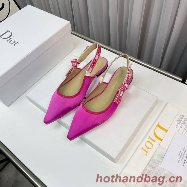 JADIOR SLINGBACK FLAT Embroidered Satin and Cotton 93500-4