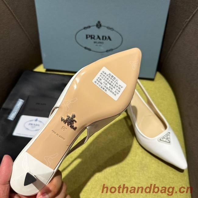 Prada Brushed leather slingback pumps 93512-3