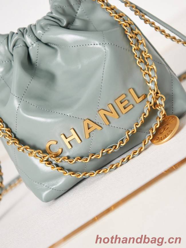 CHANEL 22 MINI HANDBAG AS3980 sky blue