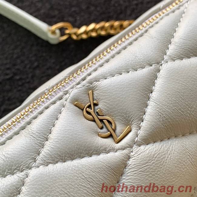 SAINT LAURENT SADE MINI TUBE BAG IN QUILTED LAMBSKIN 699703 VINTAGE WHITE