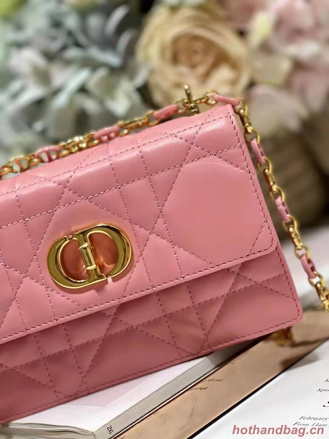 Dior MISS CARO MINI BAG Macrocannage Lambskin S5169UD PINK