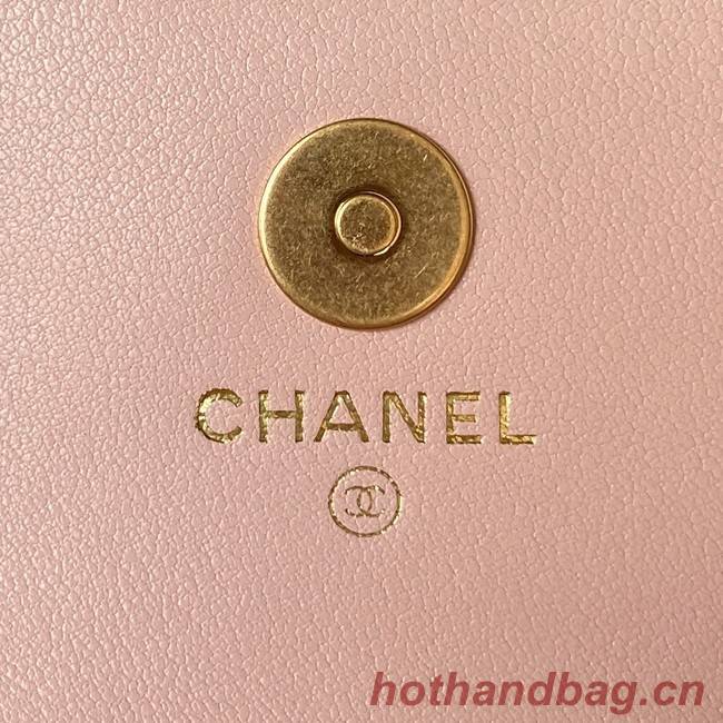 Chanel MINI FLAP BAG WITH TOP HANDLE AP3385 pink