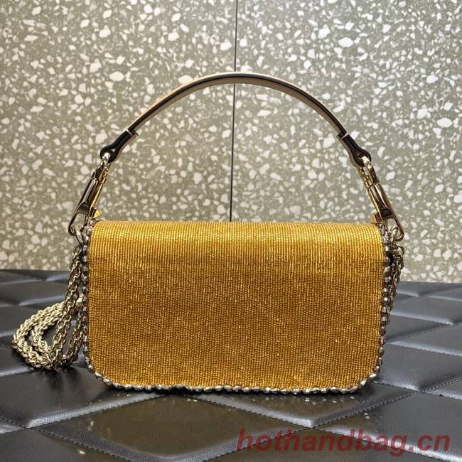 VALENTINO V-logo MINI LOCO bag beads WA0K53 gold