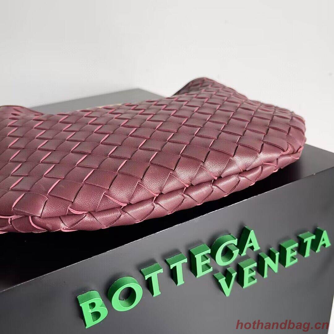 Bottega Veneta Sardine Intrecciato Gold Hardware Handle Bag 716082 Wine