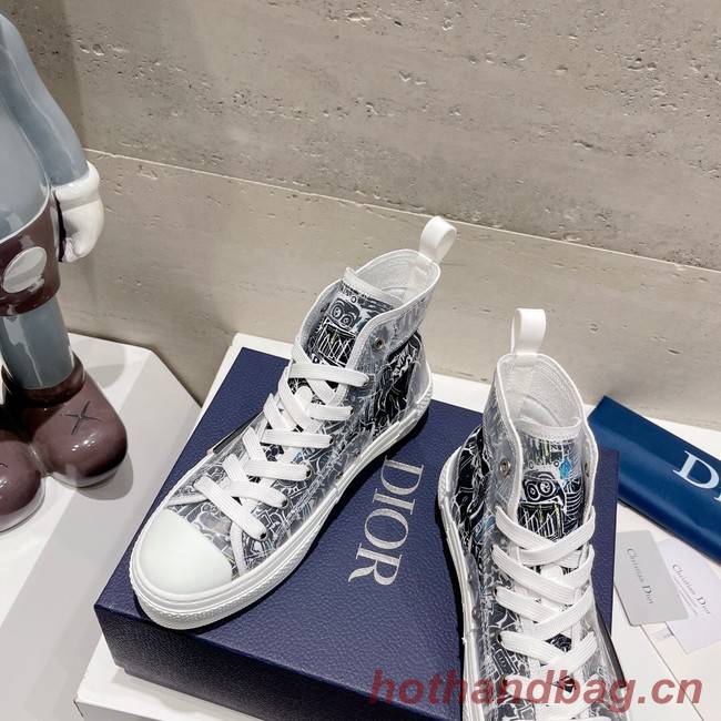 WALK N DIOR HIGH-TOP PLATFORM SNEAKER Dior Oblique Embroidered Cotton 93515-1