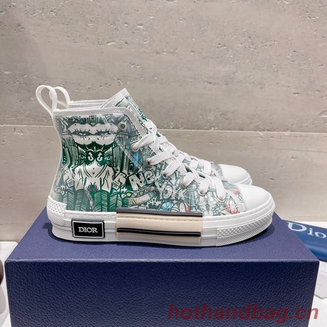 WALK N DIOR HIGH-TOP PLATFORM SNEAKER Dior Oblique Embroidered Cotton 93515-2