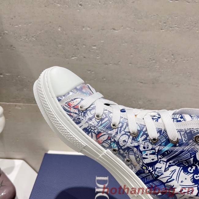 WALK N DIOR HIGH-TOP PLATFORM SNEAKER Dior Oblique Embroidered Cotton 93515-4