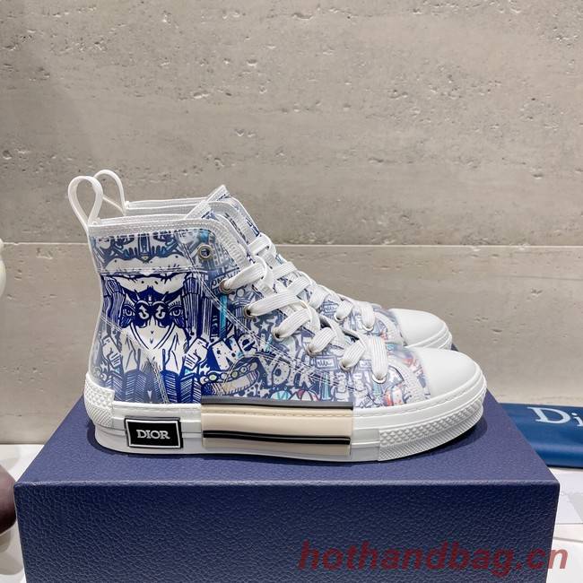 WALK N DIOR HIGH-TOP PLATFORM SNEAKER Dior Oblique Embroidered Cotton 93515-4