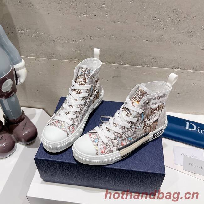 WALK N DIOR HIGH-TOP PLATFORM SNEAKER Dior Oblique Embroidered Cotton 93515-5