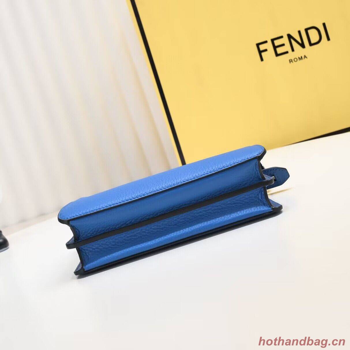 Fendi Peekaboo ISeeU XCross Small Original Leather Bag 2317 Blue